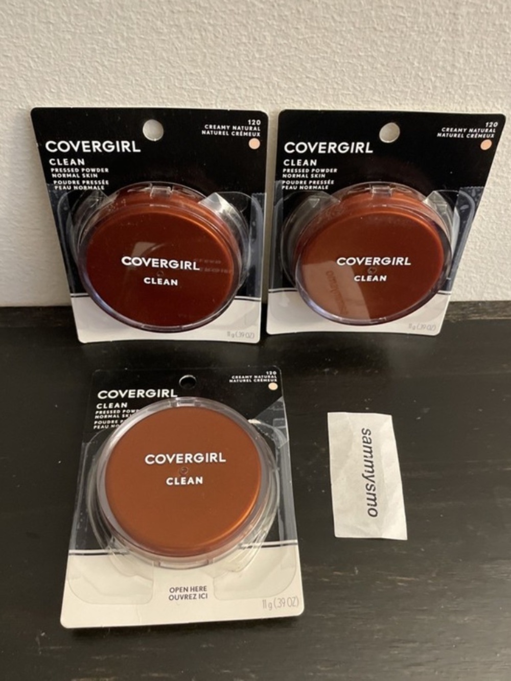 Covergirl Clean Pressed Powder 120 Creamy Natural Original Talc x3 READ DESCRPTN